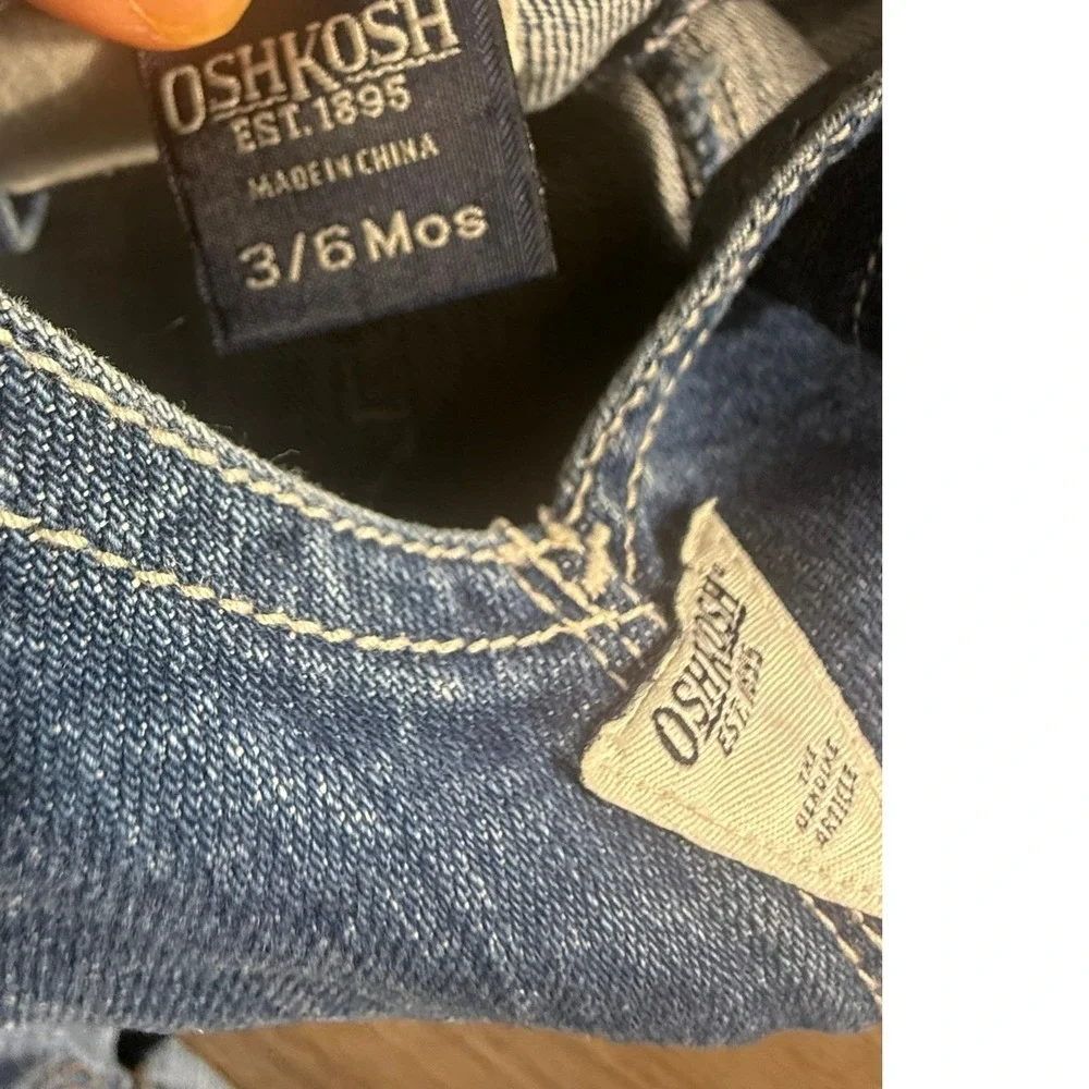 OshKosh B'Gosh Baby Boy Overall Set Short Sleeve Polo Size 3-6 Months NEW